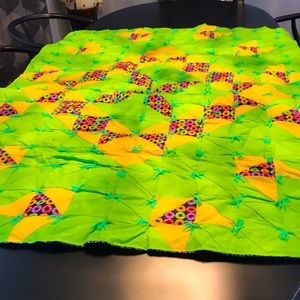 Hand crafted 46.5” x 61” quilt or art piece